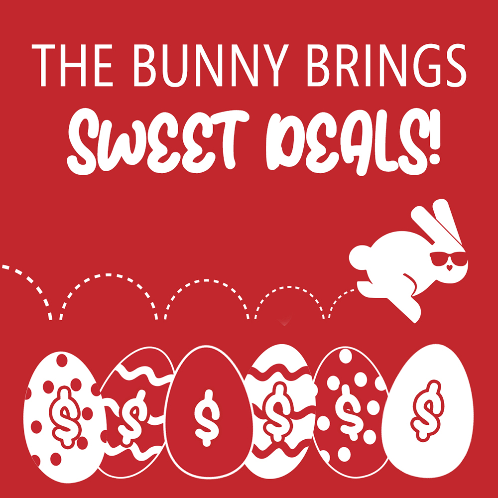 Read more about the article The bunny brings sweet deals.