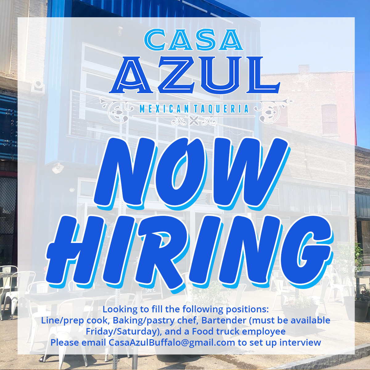 Read more about the article Casa Azul – Now Hiring